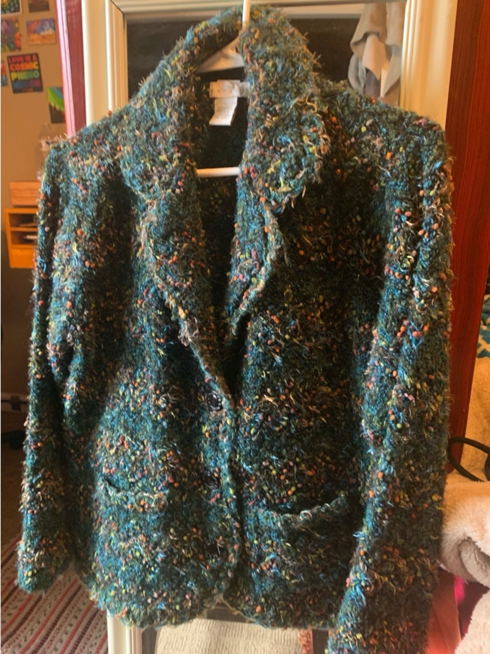 TWEEDS vintage women’s knit sweater blazer sz L